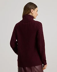 Wool-Blend Oversize Turtleneck Sweater