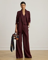 Double-Breasted Wool-Blend Twill Blazer