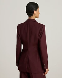 Double-Breasted Wool-Blend Twill Blazer