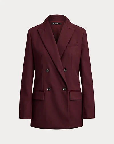 Double-Breasted Wool-Blend Twill Blazer