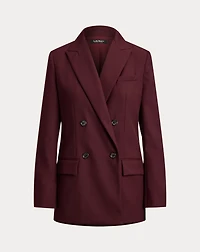 Double-Breasted Wool-Blend Twill Blazer