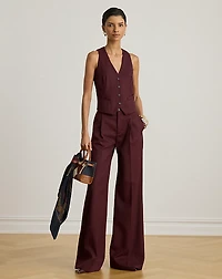 Wool-Blend Twill Vest