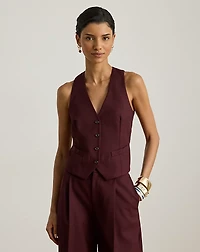 Wool-Blend Twill Vest