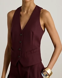 Wool-Blend Twill Vest