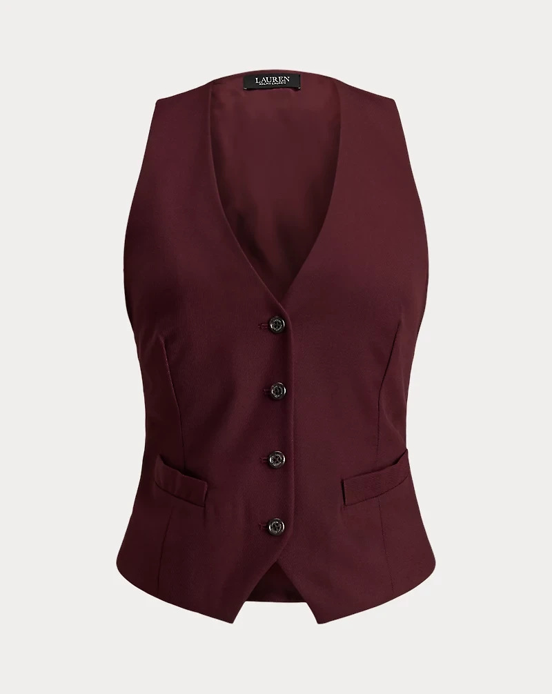 Wool-Blend Twill Vest