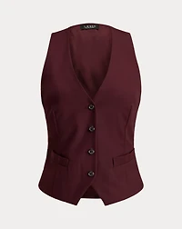 Wool-Blend Twill Vest
