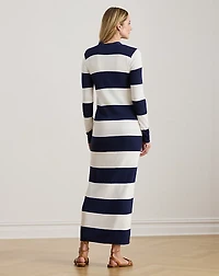 Striped Cotton-Blend Cardigan