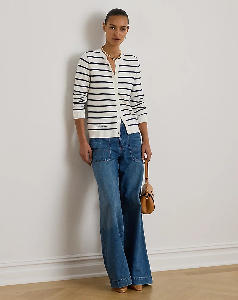 Striped Cotton Cardigan