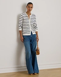 Striped Cotton Cardigan