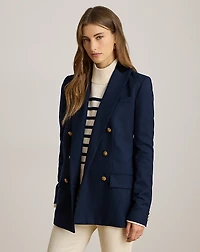 Double-Breasted Wool Twill Blazer
