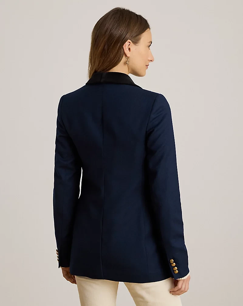 Double-Breasted Wool Twill Blazer