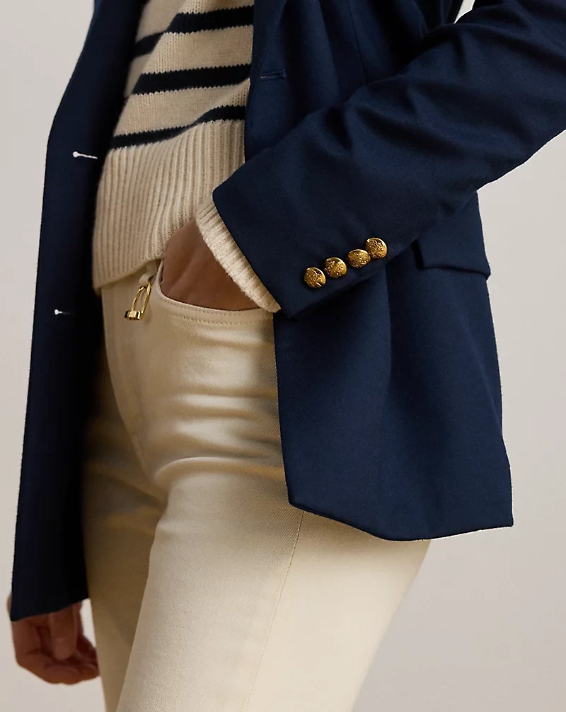 Double-Breasted Wool Twill Blazer