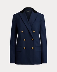 Double-Breasted Wool Twill Blazer