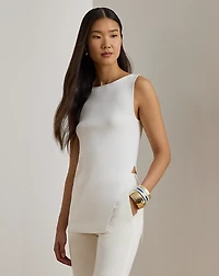 Rib-Knit Sleeveless Sweater