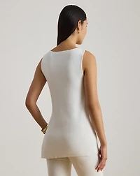 Rib-Knit Sleeveless Sweater