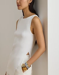 Rib-Knit Sleeveless Sweater