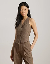 Glen Plaid Wool-Blend Vest