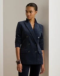 Double-Breasted Corduroy Blazer