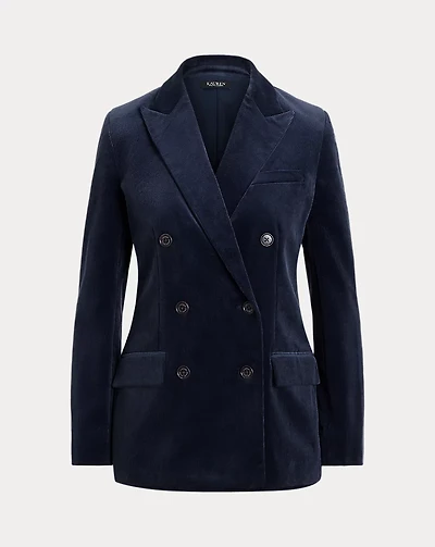 Double-Breasted Corduroy Blazer