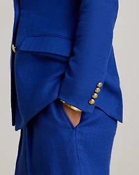 Double-Breasted Linen-Cotton Blazer