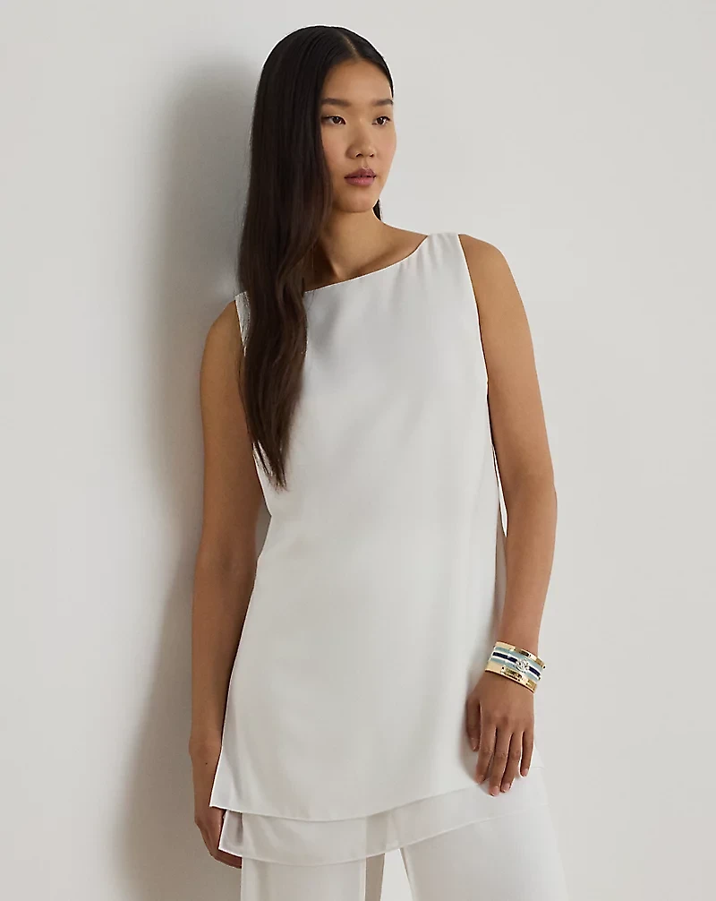 Double-Faced Georgette Sleeveless Tunic