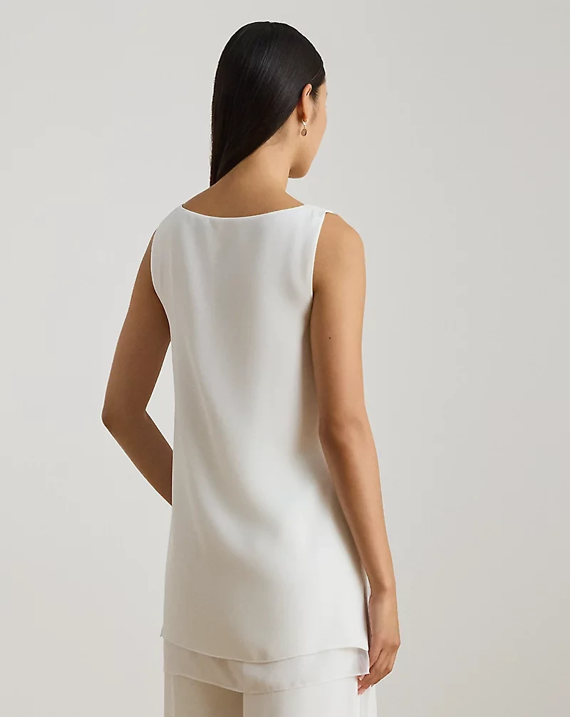 Double-Faced Georgette Sleeveless Tunic