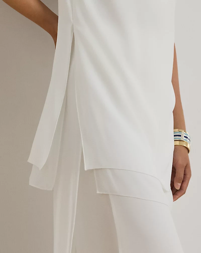 Double-Faced Georgette Sleeveless Tunic