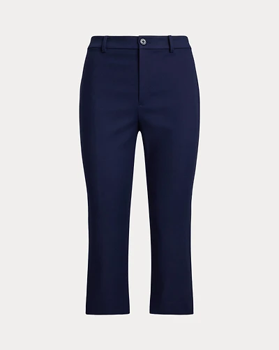 Double-Faced Stretch Cotton Capri Pant