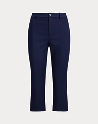 Double-Faced Stretch Cotton Capri Pant
