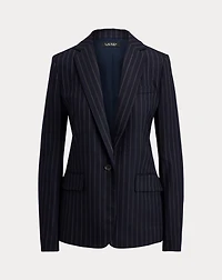Striped Wool-Blend Twill Blazer