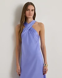 Satin Charmeuse Halter Dress