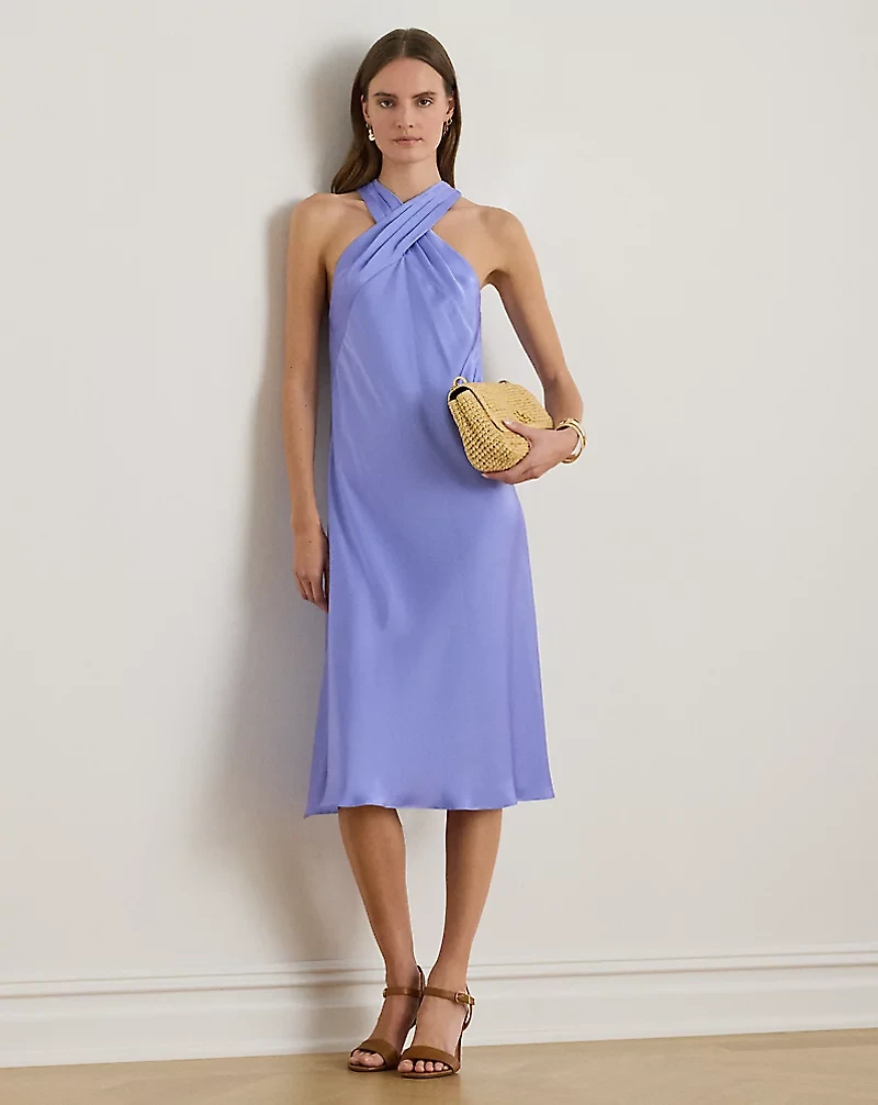 Satin Charmeuse Halter Dress