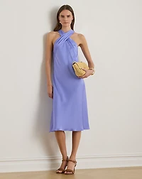 Satin Charmeuse Halter Dress