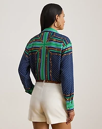 Relaxed Fit Belting & Polka-Dot Shirt