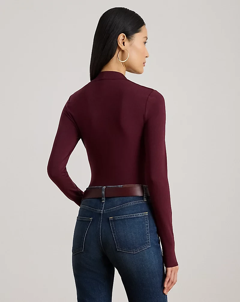 Stretch Jersey Square-Neck Top