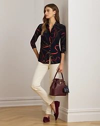 Slim Fit Belting-Print Jersey Shirt