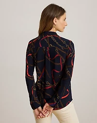 Slim Fit Belting-Print Jersey Shirt