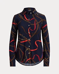 Slim Fit Belting-Print Jersey Shirt