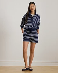 Striped French Terry Drawcord Short