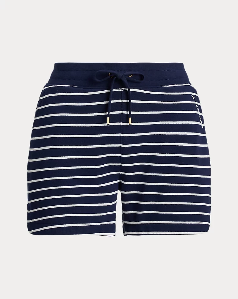 Striped French Terry Drawcord Short