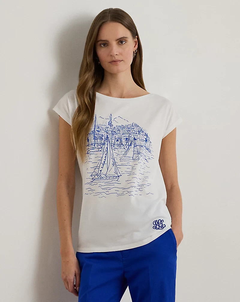 Graphic Cotton-Modal Jersey Tee
