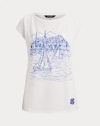 Graphic Cotton-Modal Jersey Tee