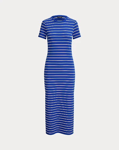 Striped Cotton-Blend Jersey Tee Dress