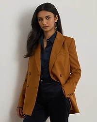 Double-Breasted Wool Twill Blazer