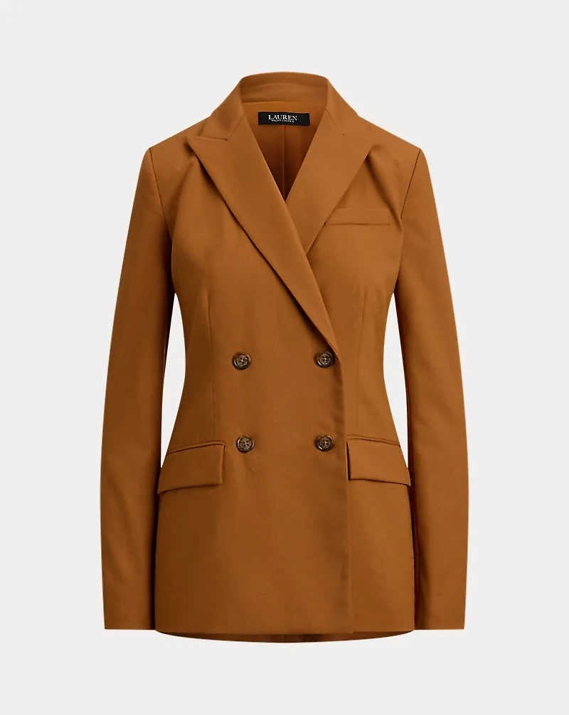 Double-Breasted Wool Twill Blazer