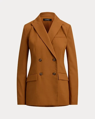 Double-Breasted Wool Twill Blazer