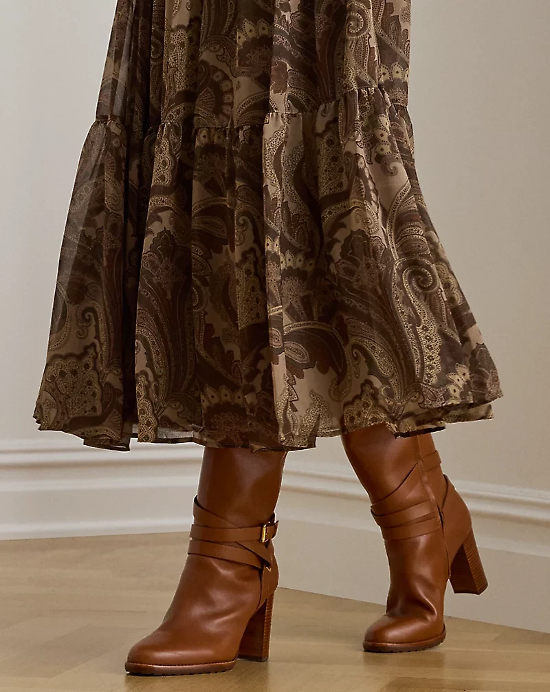 Paisley Chiffon Tiered Skirt