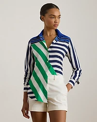 Classic Fit Striped Crepe Shirt