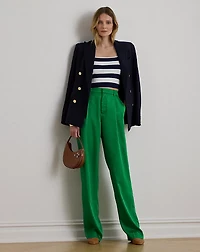 Pleated Twill Tapered Pant