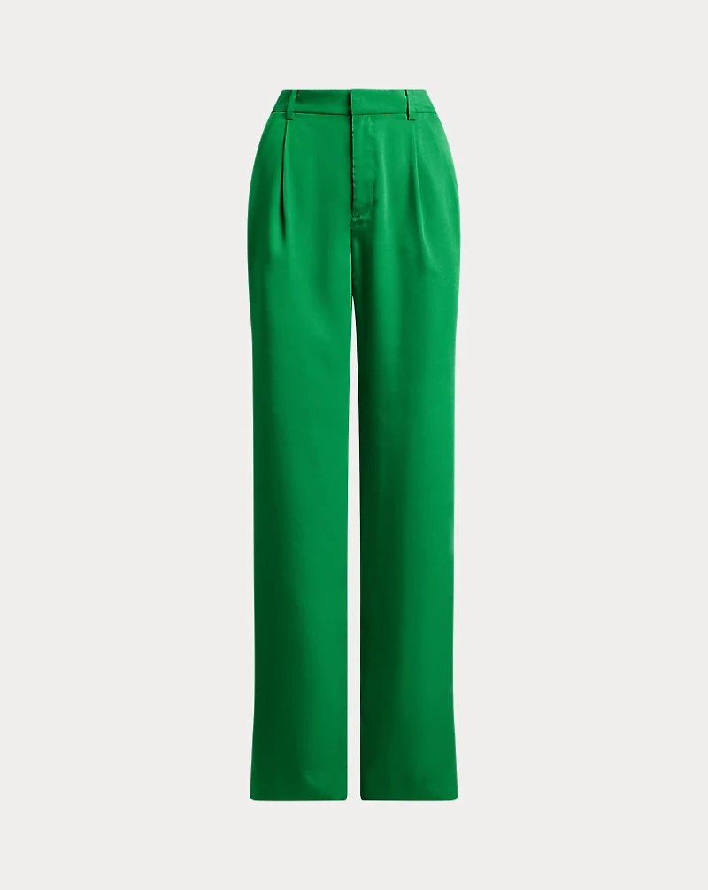 Pleated Twill Tapered Pant